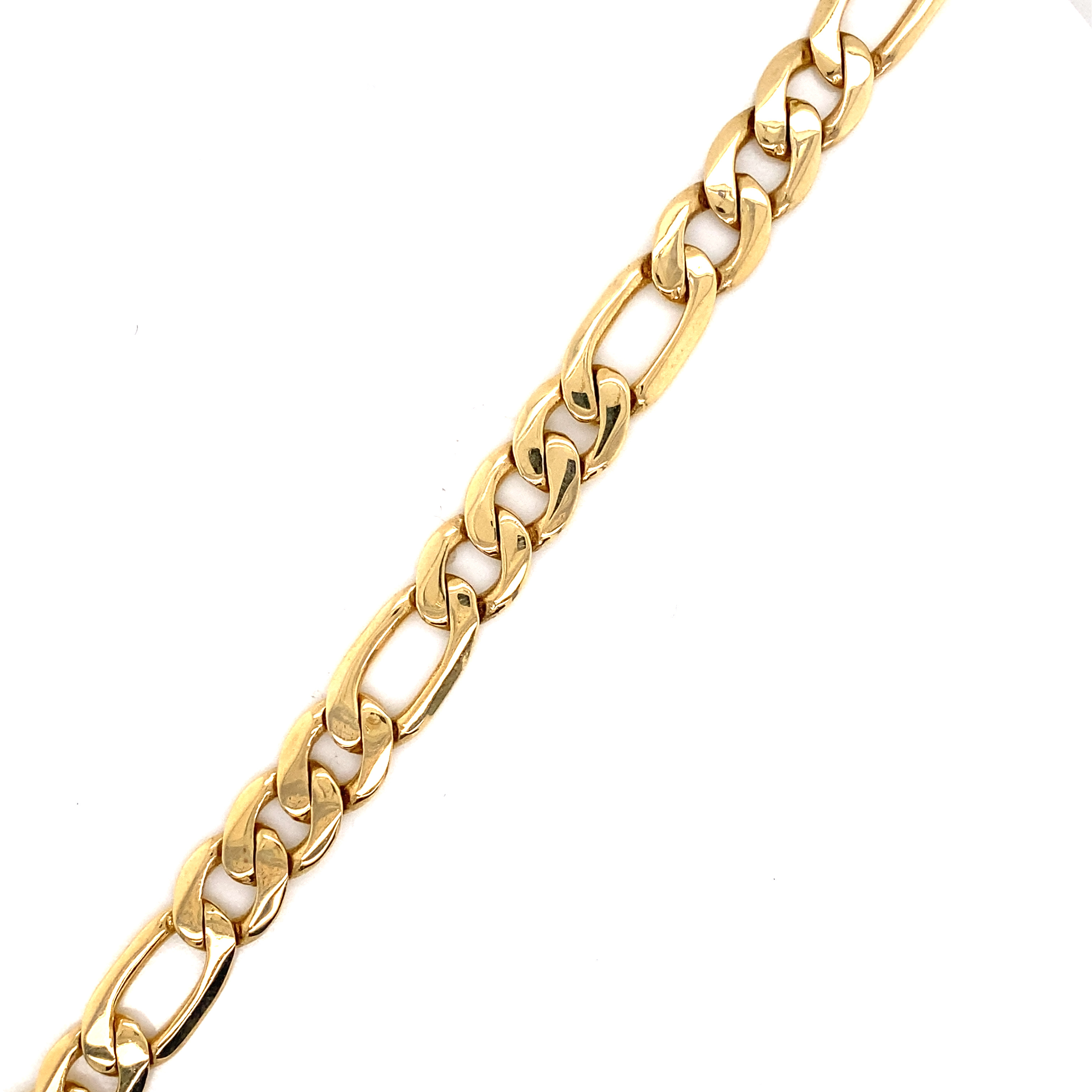 14K Gold Men’s Figaro Bracelet Artistic Jewelers